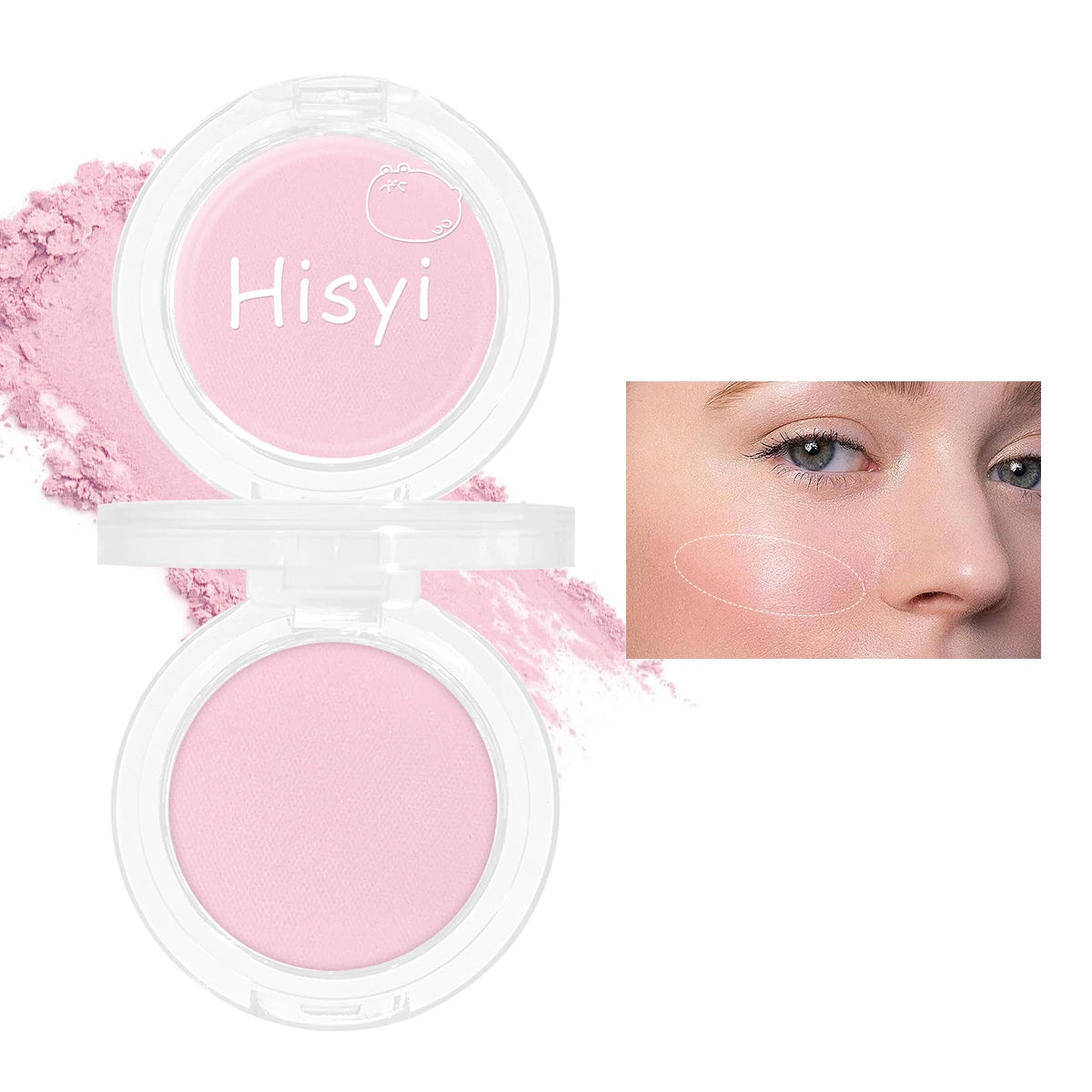 Daily single-color blush - Blush with a subtle wine-like sheen, fine glittering, natural color palette, pure makeup allure