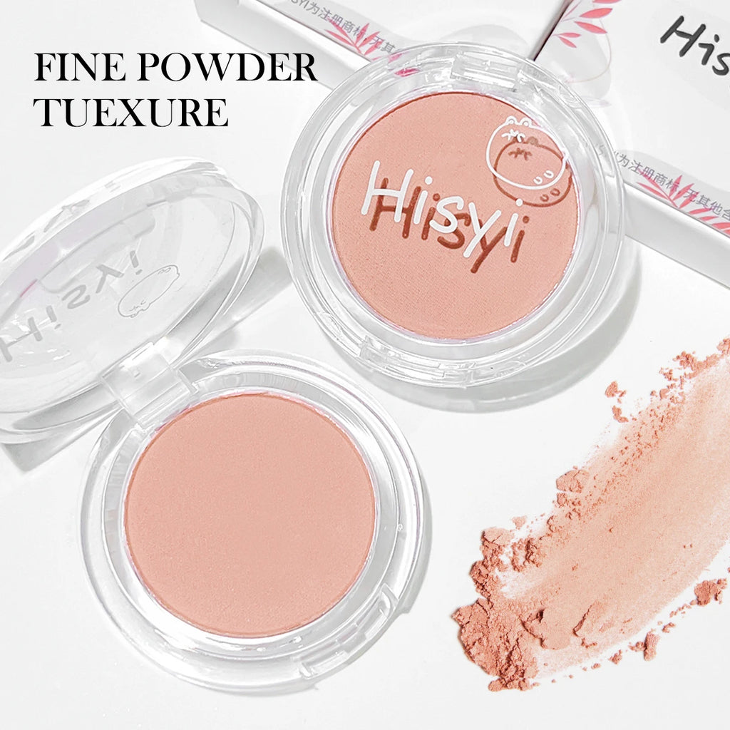 Daily single-color blush - Blush with a subtle wine-like sheen, fine glittering, natural color palette, pure makeup allure