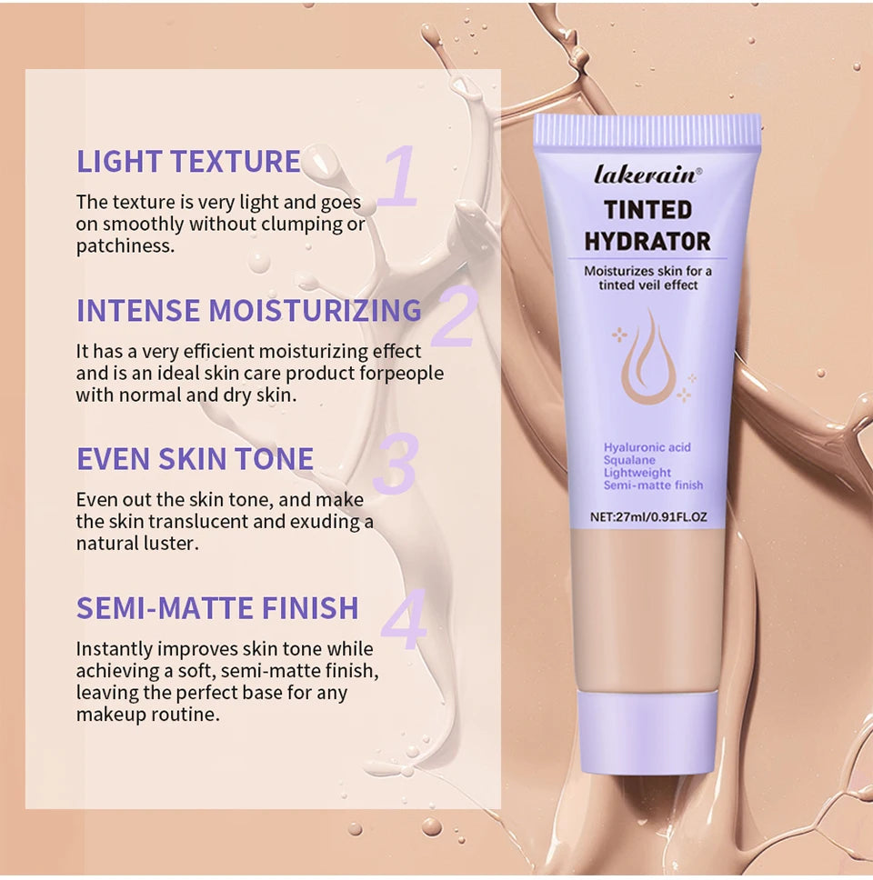 Tinted Hydrator Buildable Coverage Semi-matte Finish High Covering Power Cream Even Skin Tone Intense Moisturizing Makeup