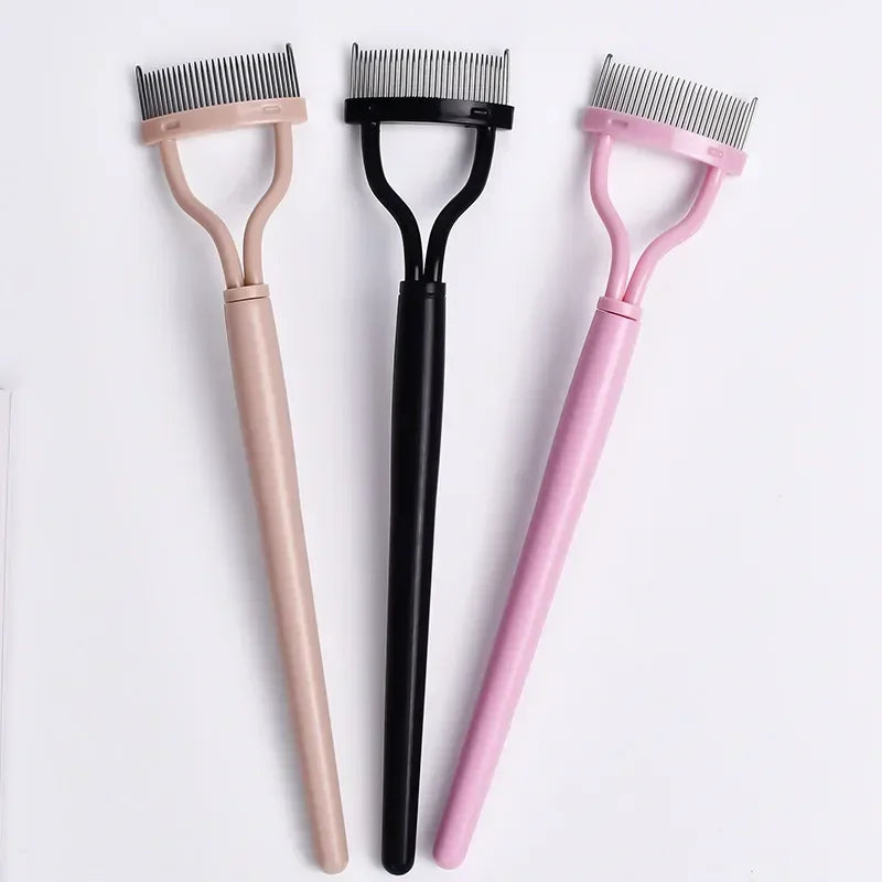 Lash Stainless Steel Eyelash Portable Eyelash Brush Comb Mascara Curl Eye Combing Tools Eyelash Curler Makeup Lash Separator