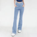 Casual Jeans Womens Activewear Women Bell Bottom Pants High Waist Yoga Flare Leggings 4 Way Stretch Denim Fitness Workout Sports