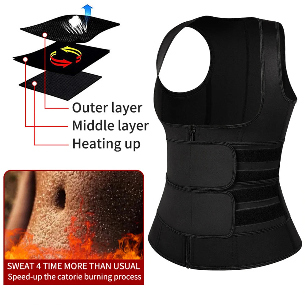 Neoprene Waist Trainer Sauna Top Women Fat burn Sweat Sauna Vest for Weight Loss Abdomen Slimming Shapewear Trimmer Belt
