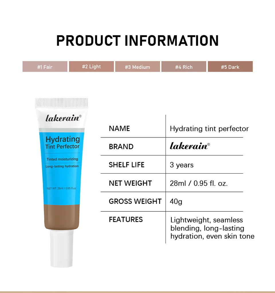 Tinted Hydrator Buildable Coverage Semi-matte Finish High Covering Power Cream Even Skin Tone Intense Moisturizing Makeup