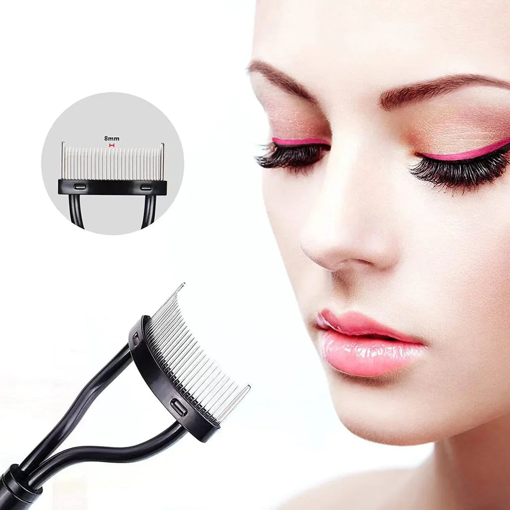 Lash Stainless Steel Eyelash Portable Eyelash Brush Comb Mascara Curl Eye Combing Tools Eyelash Curler Makeup Lash Separator