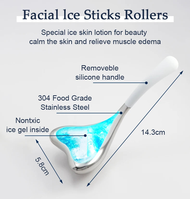 Ice Globes Facial Skin Care Tools for Women Face Eyes, Esthetician Supplies Cooling Spa Globes Cold Roller