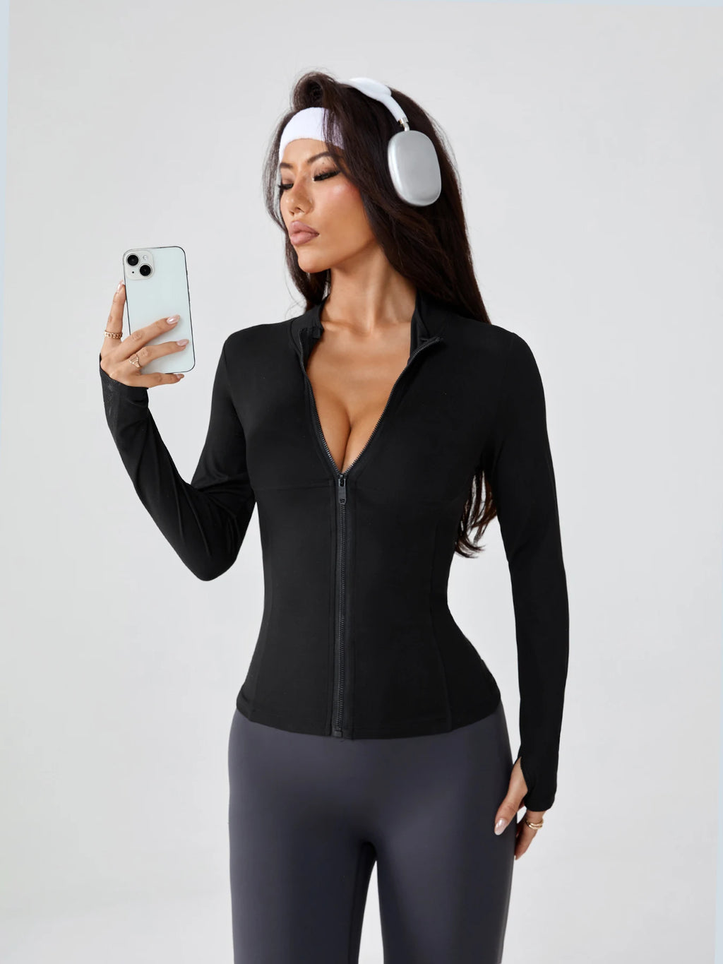 Women's New Slim-Fitting Yoga Jacket - Buttery-Soft Stretch Full-Zip Athletic Cardigan