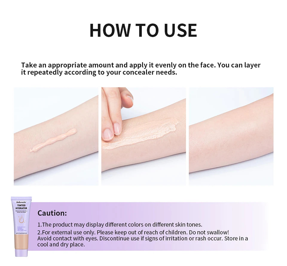 Tinted Hydrator Buildable Coverage Semi-matte Finish High Covering Power Cream Even Skin Tone Intense Moisturizing Makeup