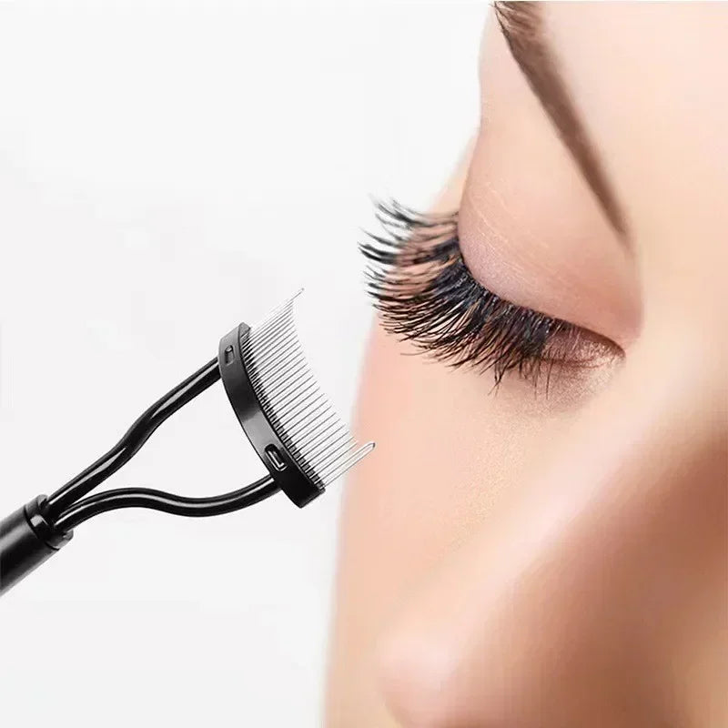 Lash Stainless Steel Eyelash Portable Eyelash Brush Comb Mascara Curl Eye Combing Tools Eyelash Curler Makeup Lash Separator