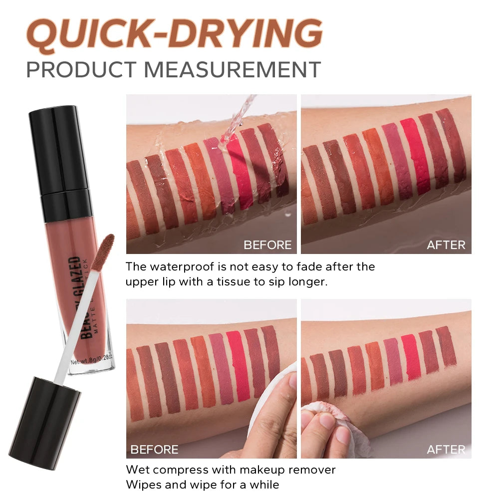 2pcs Gloss & Lip Liner Combo,Nourishing Hydration Non-Sticky Lip,Natural Nude Tinted Lip Glow Oil Lightweight Long Wear Shiny