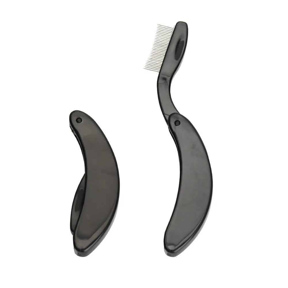 Hot Foldable Eyelash Separator Comb Stainless Steel Teeth Ultra-fine Mascara Comb Lash Separator Tool Eyelash Brush