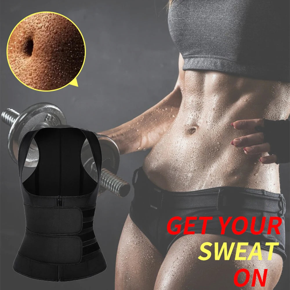 Neoprene Waist Trainer Sauna Top Women Fat burn Sweat Sauna Vest for Weight Loss Abdomen Slimming Shapewear Trimmer Belt