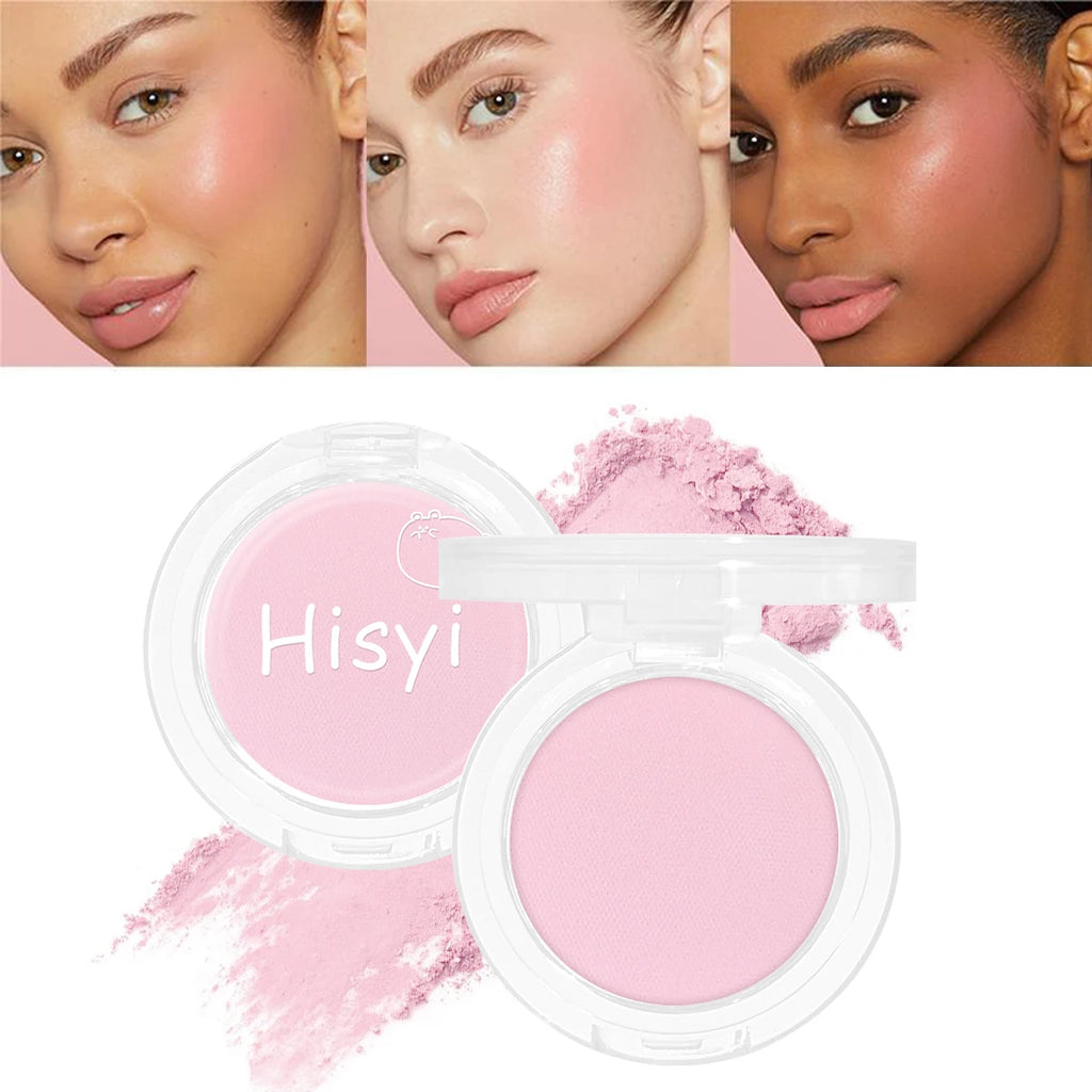 Daily single-color blush - Blush with a subtle wine-like sheen, fine glittering, natural color palette, pure makeup allure