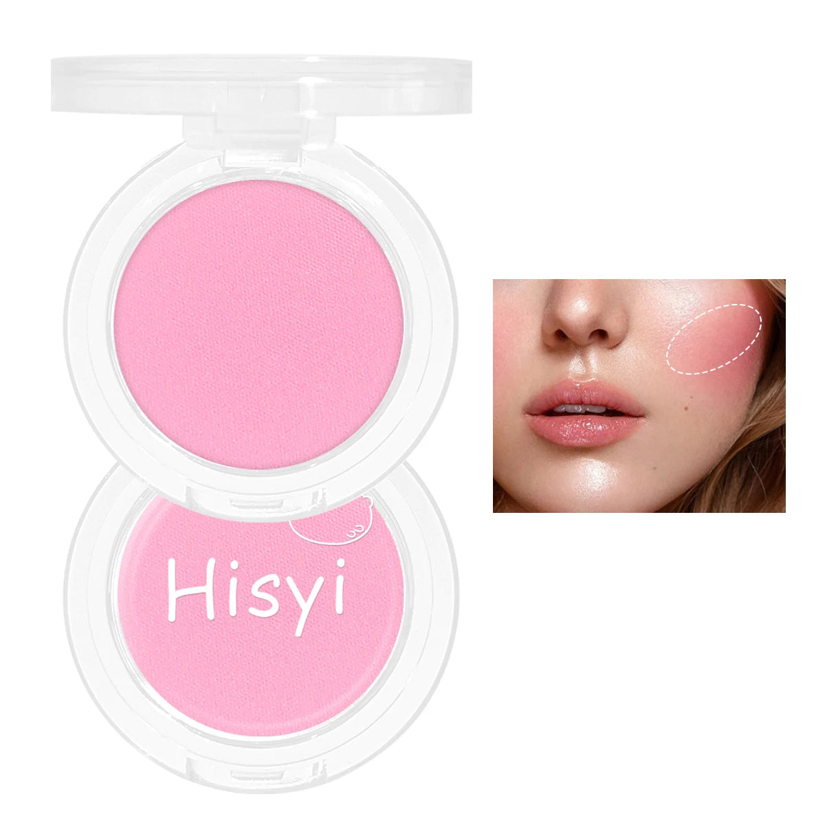 Daily single-color blush - Blush with a subtle wine-like sheen, fine glittering, natural color palette, pure makeup allure