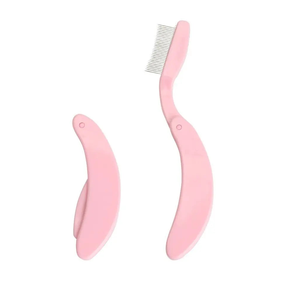 Hot Foldable Eyelash Separator Comb Stainless Steel Teeth Ultra-fine Mascara Comb Lash Separator Tool Eyelash Brush