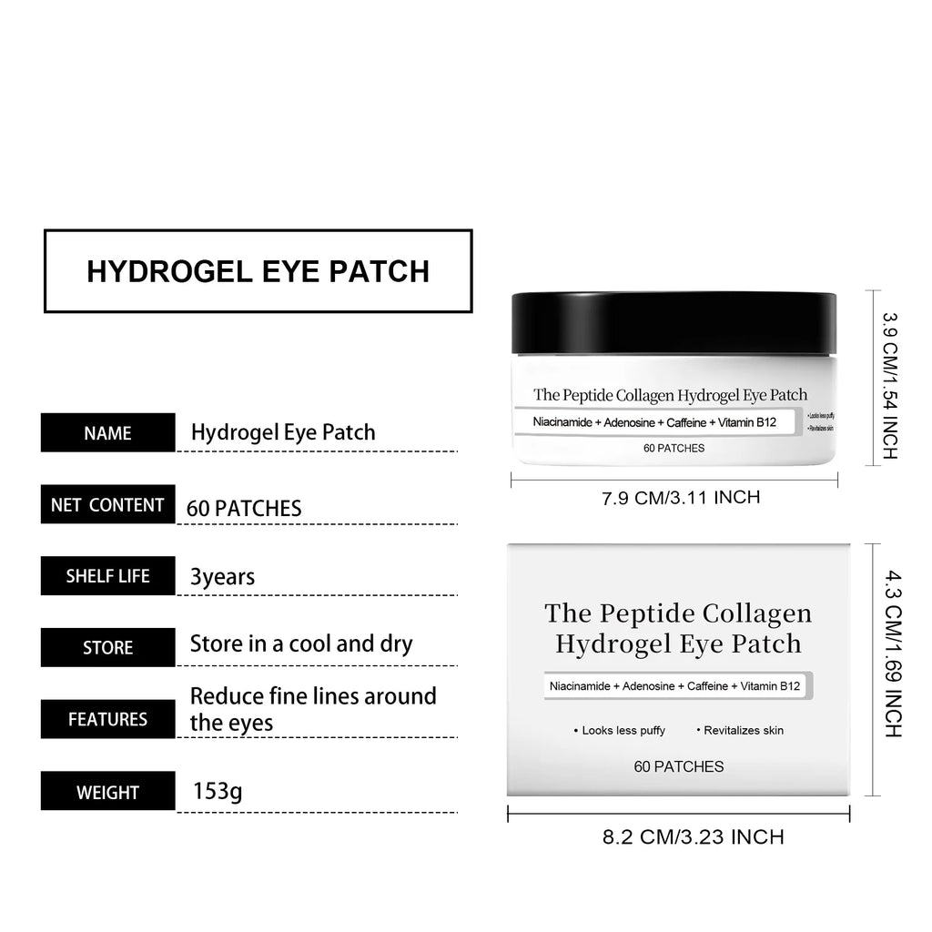 Peptide Collagen Hydrogel Eye Patch Reduce Wrinkles Dark Circles With Copper Peptide Niacinamide Firming Hydrating Gel Eye Pads