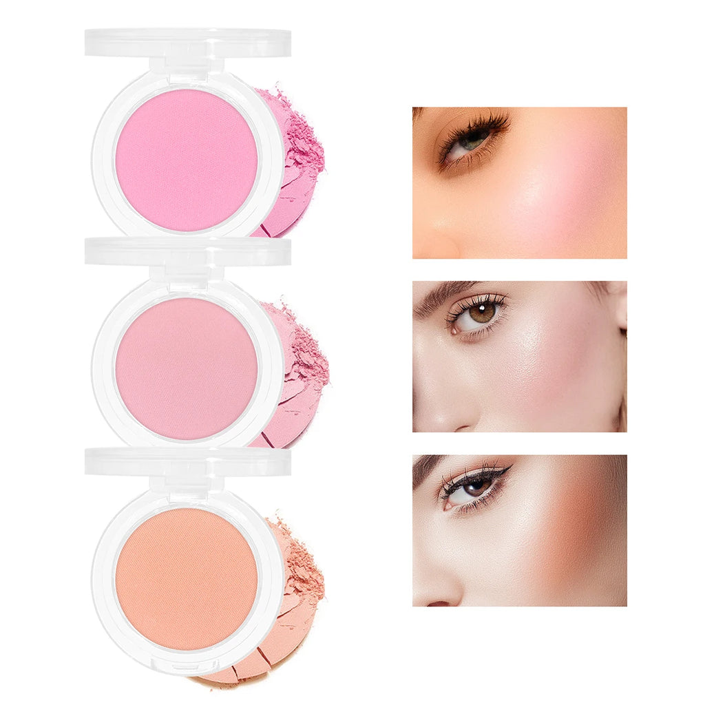 Daily single-color blush - Blush with a subtle wine-like sheen, fine glittering, natural color palette, pure makeup allure