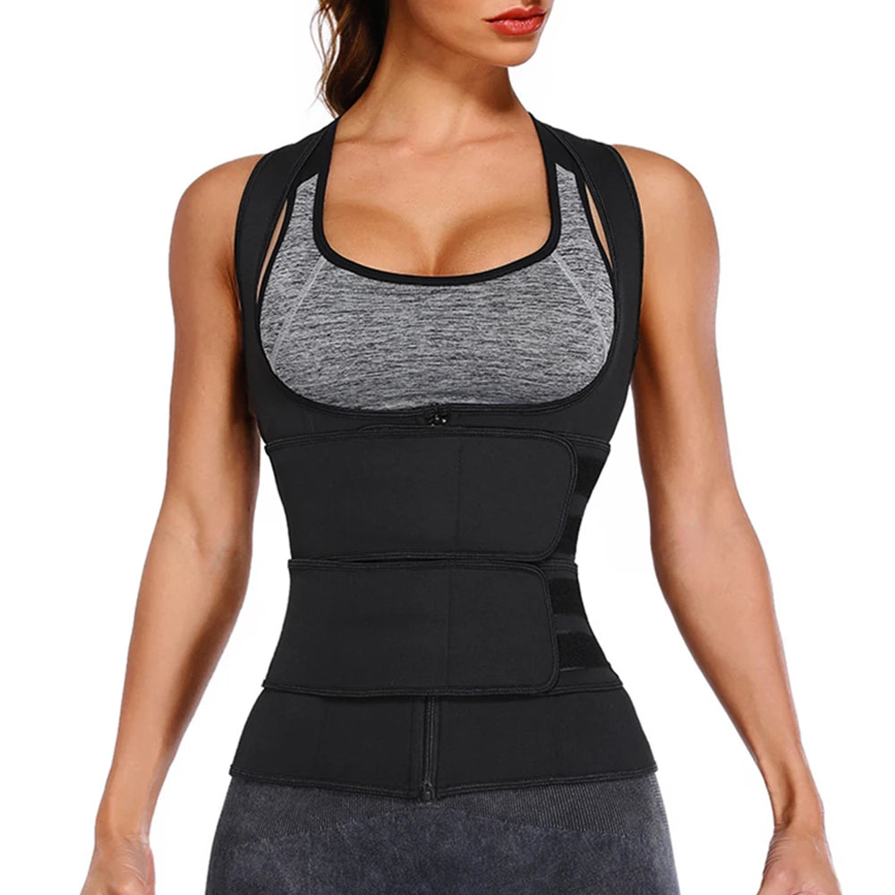 Neoprene Waist Trainer Sauna Top Women Fat burn Sweat Sauna Vest for Weight Loss Abdomen Slimming Shapewear Trimmer Belt